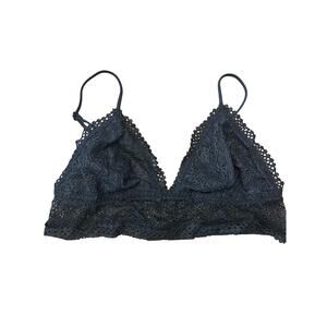 Victoria’s Secret Black Sheer Lace Spaghetti Strap Bralette Bra Women's S/P